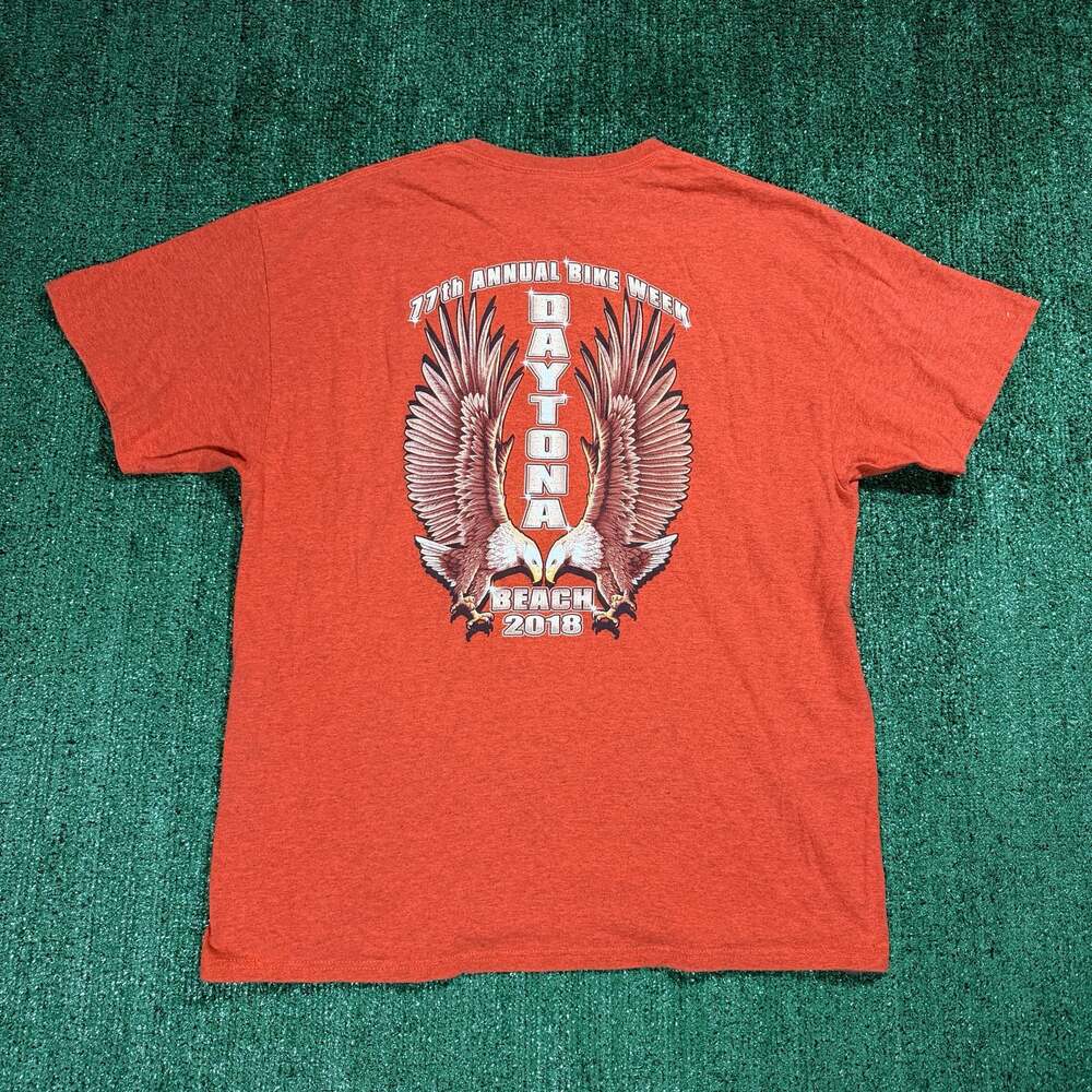 Gildan 77th Annual Bike Week Daytona Beach 2018 T-Shirt XL Bikercore